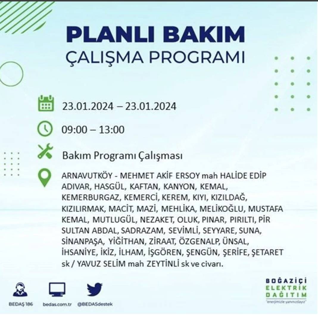 İstanbul karanlığa gömülecek! 22 ilçede saatlerce elektrik gelmeyecek! Hangi ilçelerde elektrik kesintisi var? 1